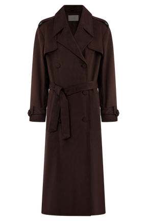 Marc Faux Suede Coat - Cocoa Chocolate