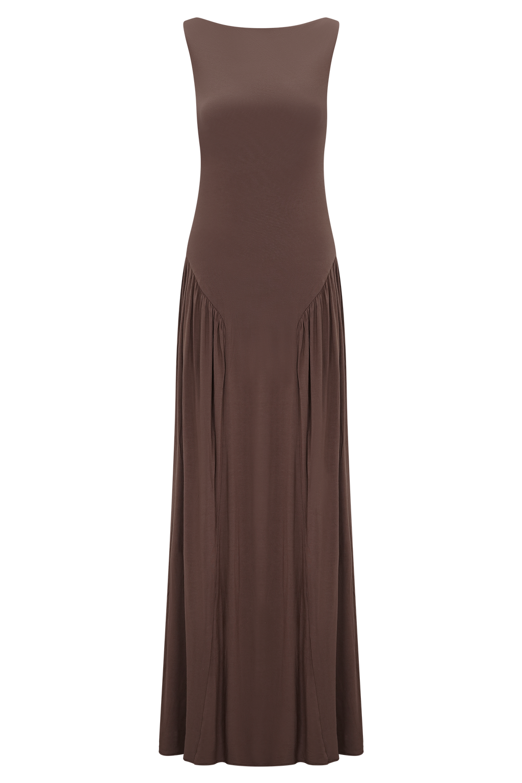 Marnie Modal Sleeveless Maxi Dress - Chocolate