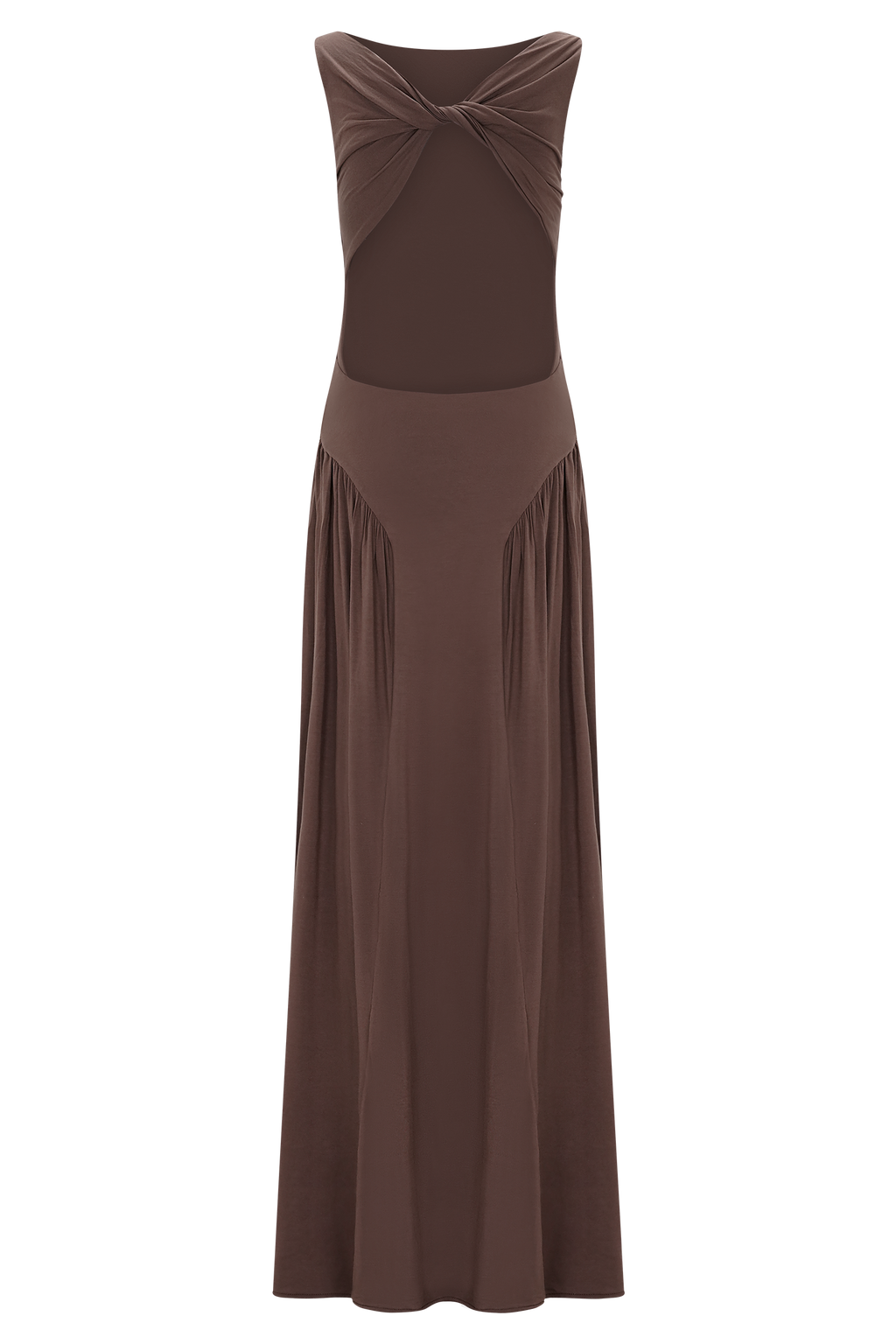 Marnie Modal Sleeveless Maxi Dress - Chocolate