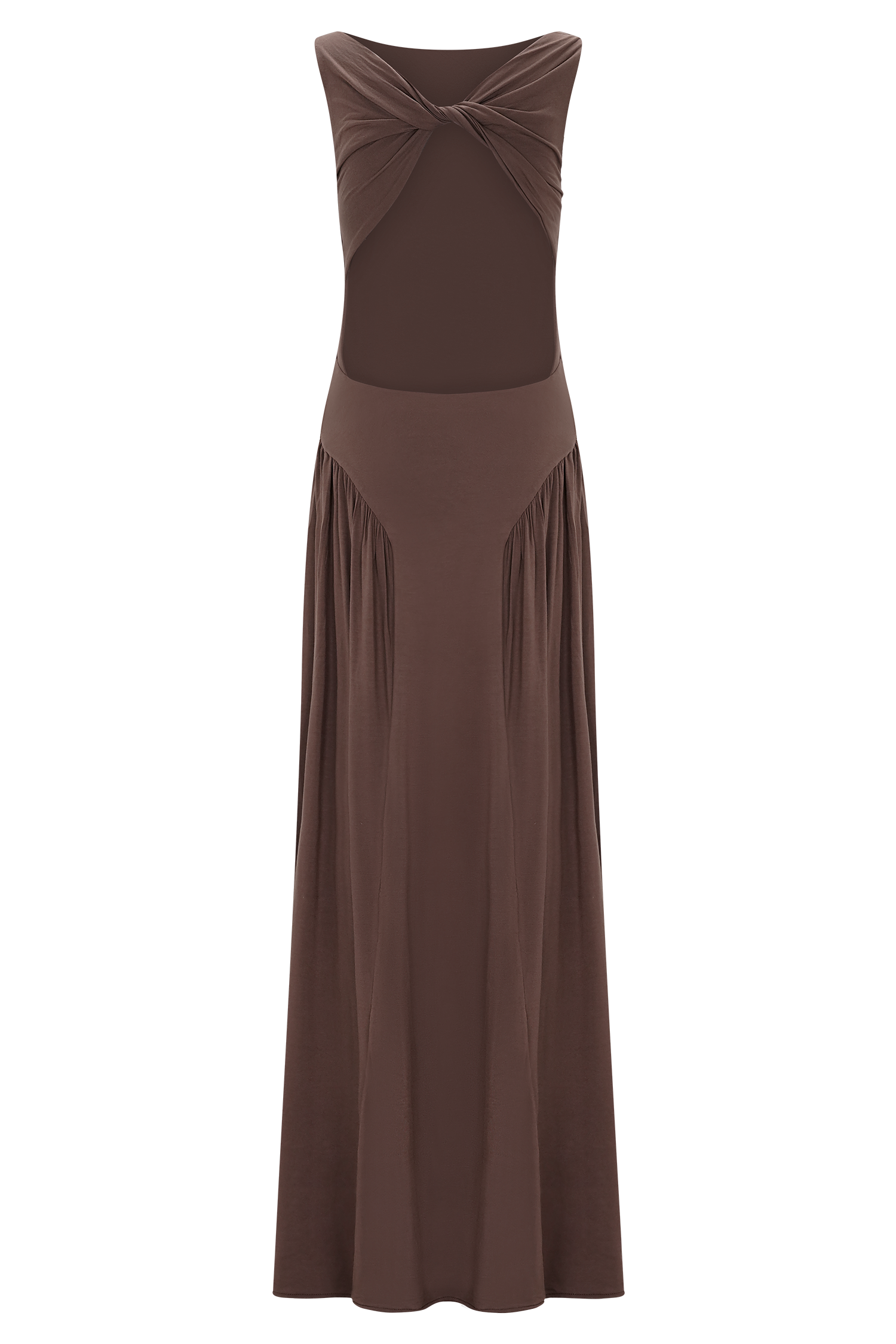 Marnie Modal Sleeveless Maxi Dress - Chocolate