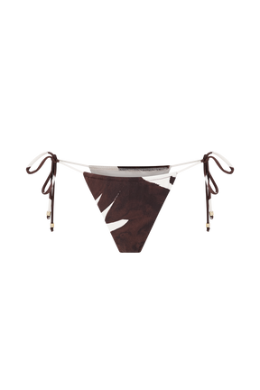 Marquise Bikini Bottom - Chocolate Deco Fleur Print