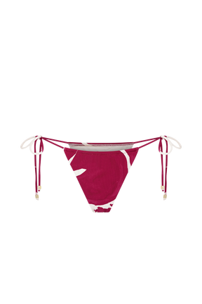 Marquise Bikini Bottom - Dragonfruit Deco Fleur Print