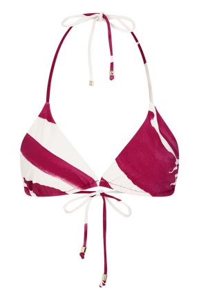 Marquise Bikini Top - Dragonfruit Deco Fleur Print