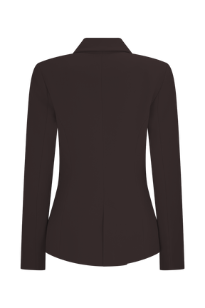Max Cinched Waist Blazer - Chocolate