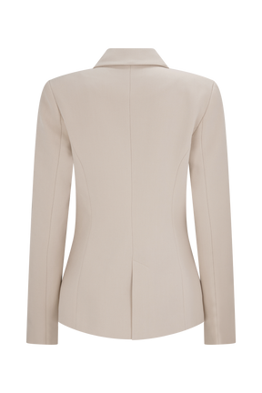 Max Cinched Waist Blazer - Ivory Stone