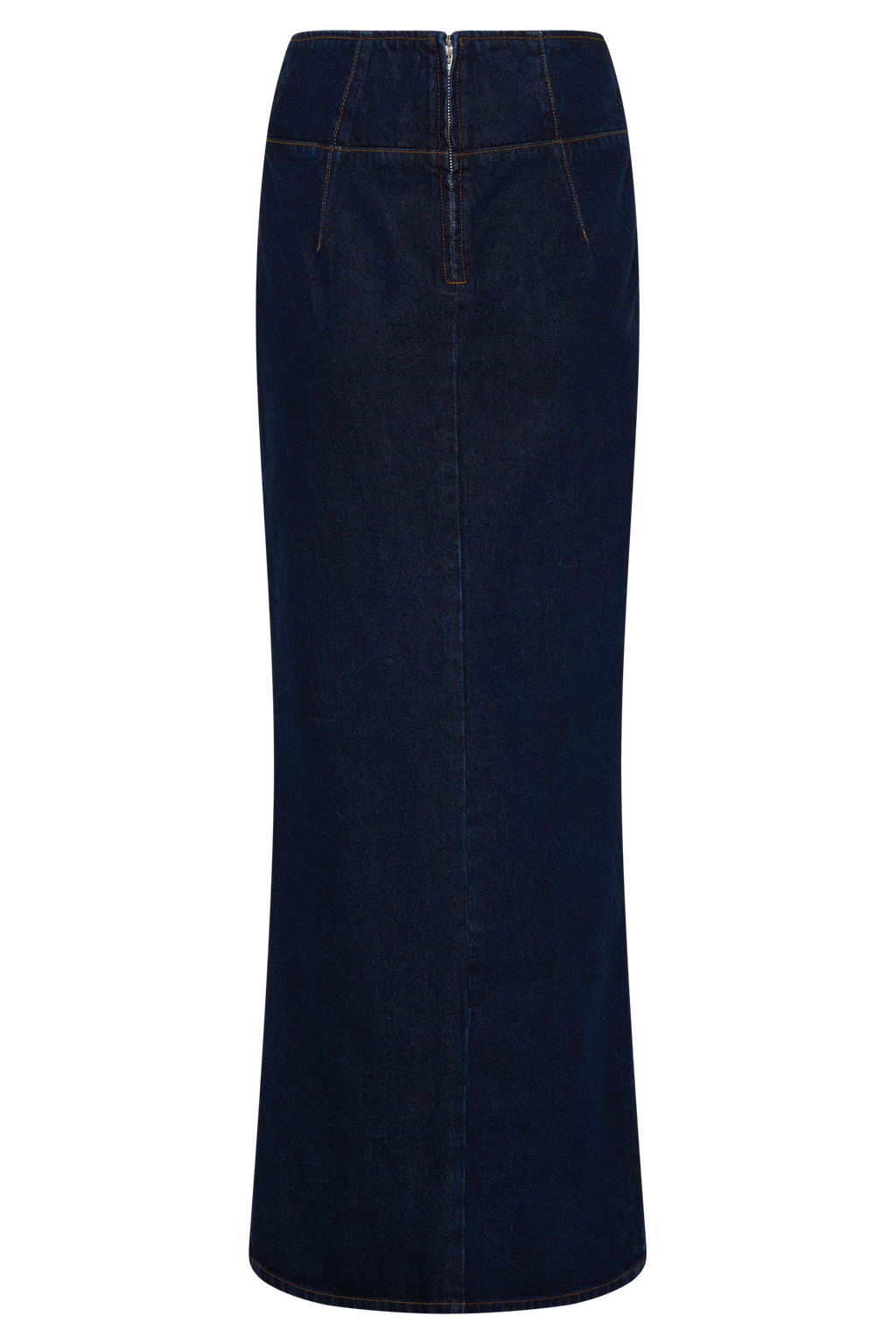 Maylena High Rise Denim Maxi Skirt - Indigo Blue