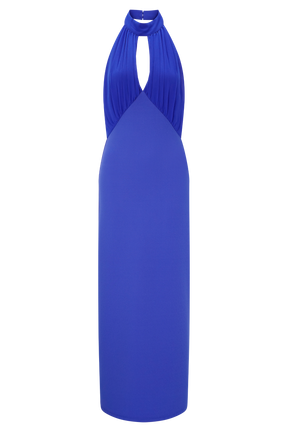 Mierah Halter Midi Dress - Cobalt Blue
