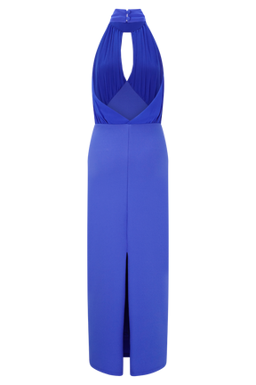 Mierah Halter Midi Dress - Cobalt Blue