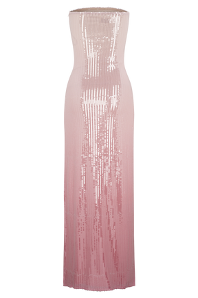 Miranda Strapless Sequin Maxi Dress - Ombre Pink