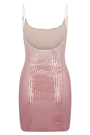 Mora Sequin Mini Dress - Ombre Pink