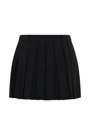 Mura Pleated Mini Skirt - Black