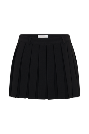 Mura Pleated Mini Skirt - Black
