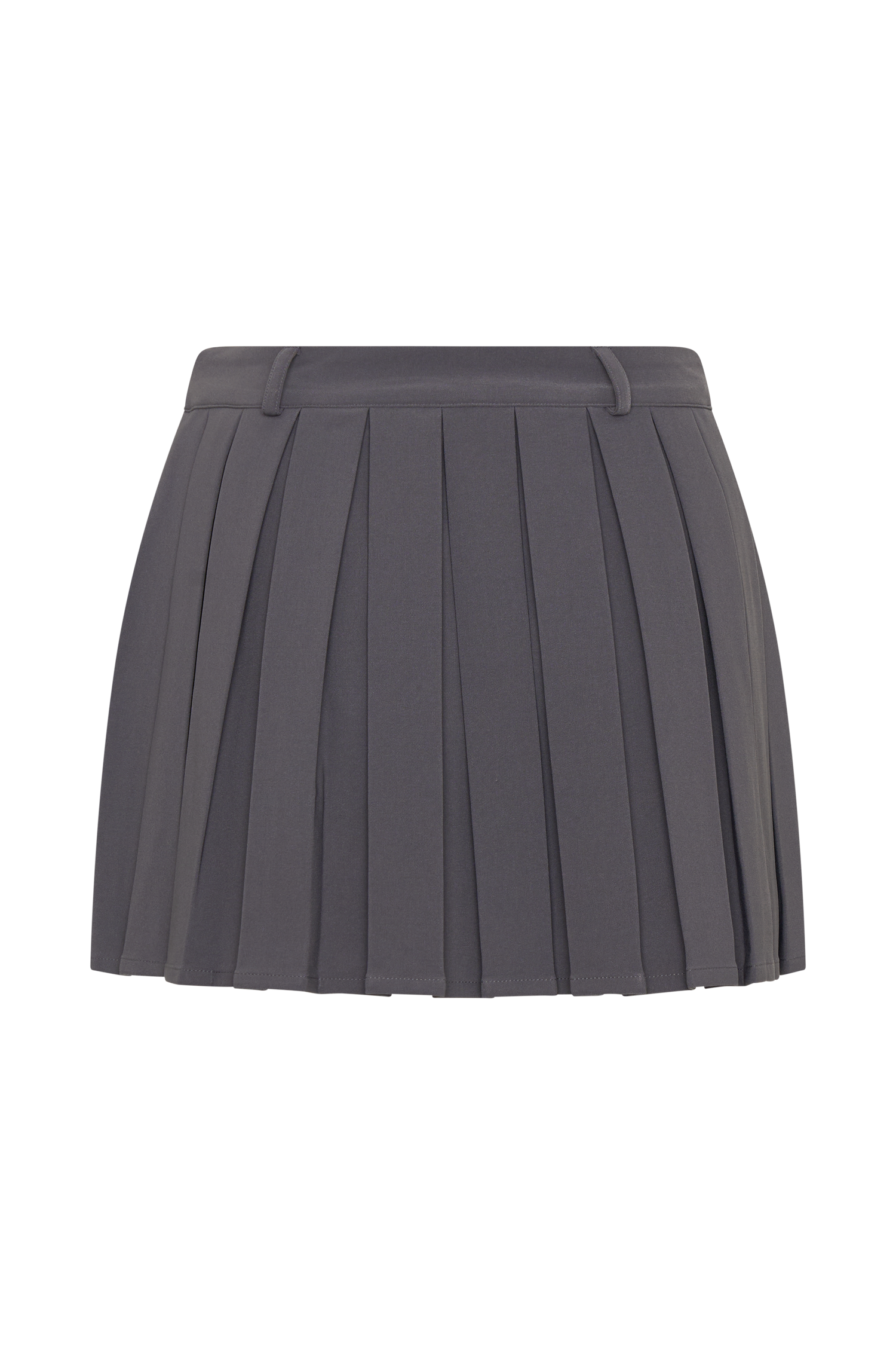 Mura Pleated Mini Skirt - Charcoal