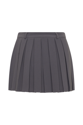 Mura Pleated Mini Skirt - Charcoal