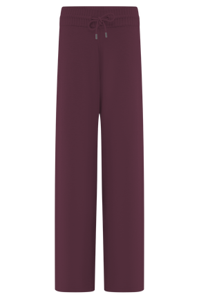 Natalya Knit Wide Leg Pants - Merlot
