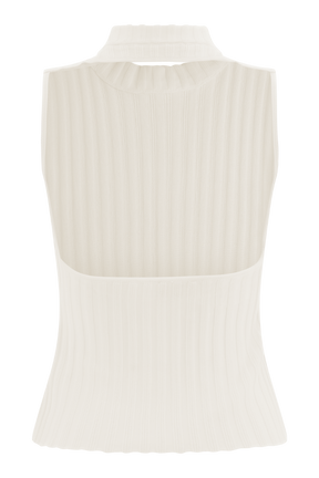 Oona Turtle Neck Knit Top - Ivory