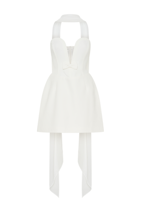 Orellia Strapless Suiting Mini Dress - Ivory