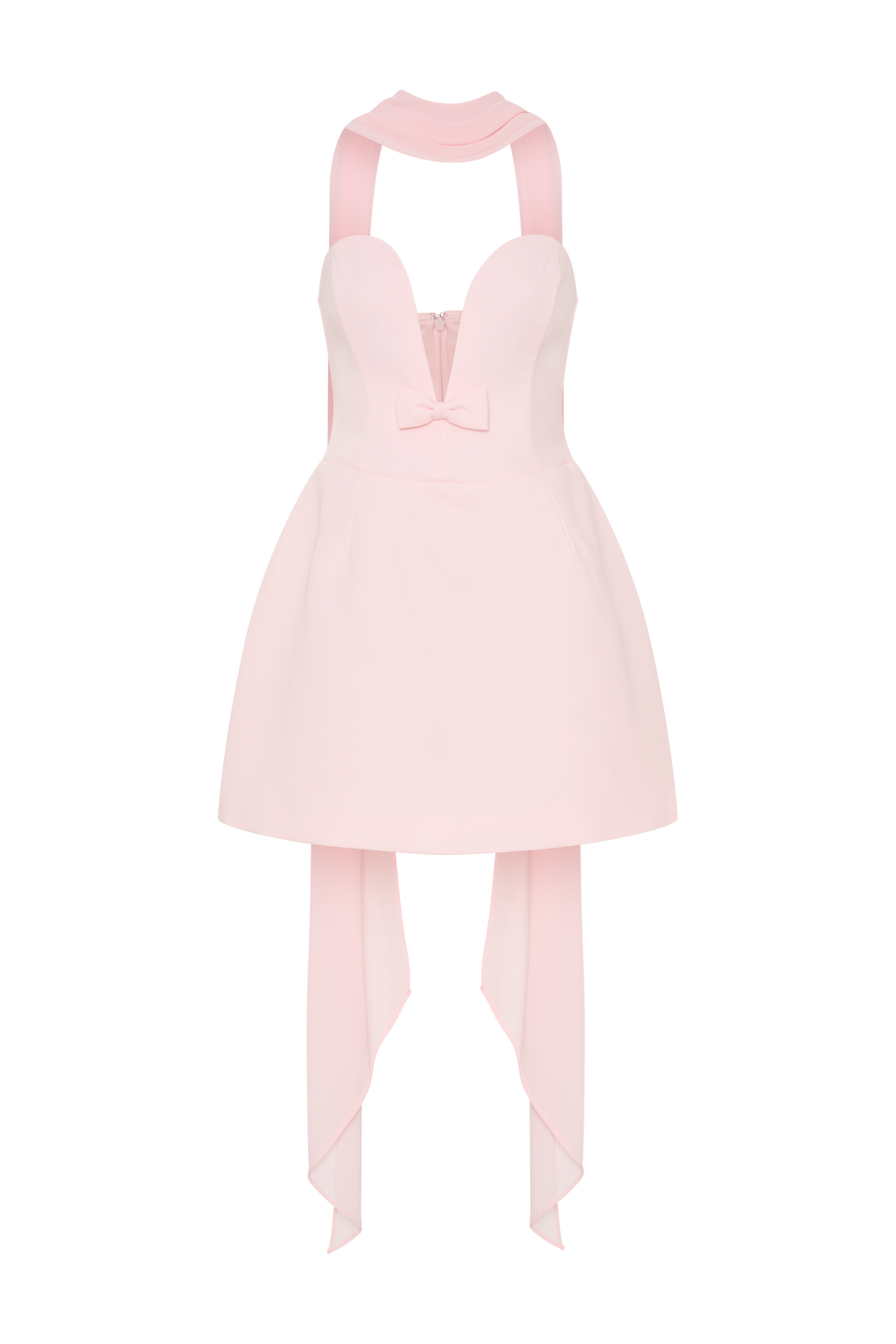 Orellia Strapless Suiting Mini Dress - Soft Pink