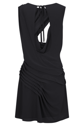 Oria Chiffon Mini Dress - Black