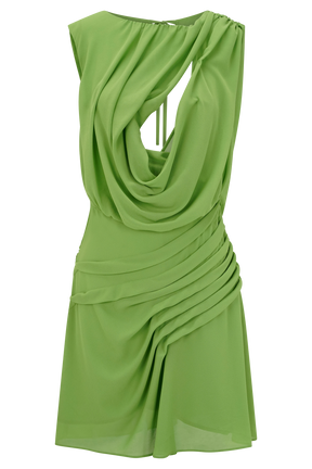 Oria Chiffon Mini Dress - Green