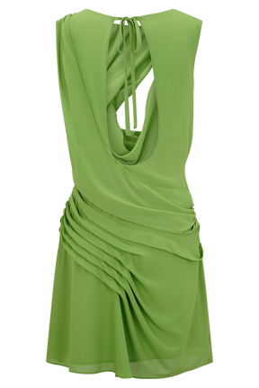 Oria Chiffon Mini Dress - Green