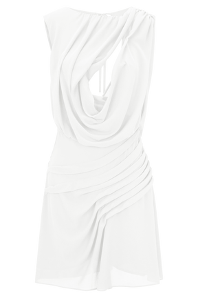 Oria Chiffon Mini Dress - White