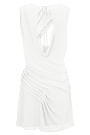 Oria Chiffon Mini Dress - White