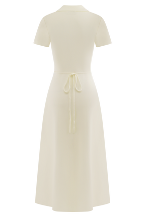 Pearson Short Sleeve Knit Midi Dress - Ivory