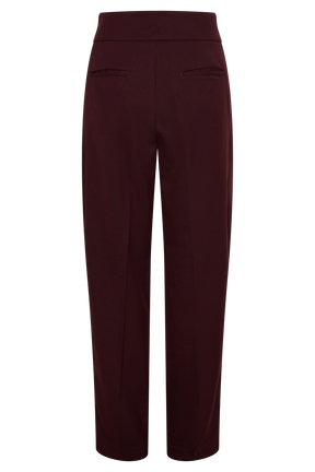 Penelope Pleated High Waisted Pants - Mahogany