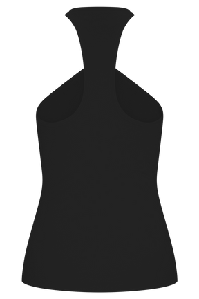Ramona Modal Tank Top With Hardware - Black