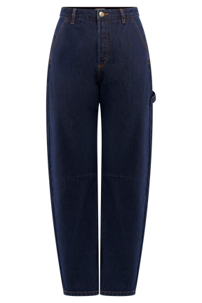 Renata Barrel Denim Jeans - Indigo Blue