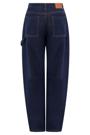 Renata Barrel Denim Jeans - Indigo Blue