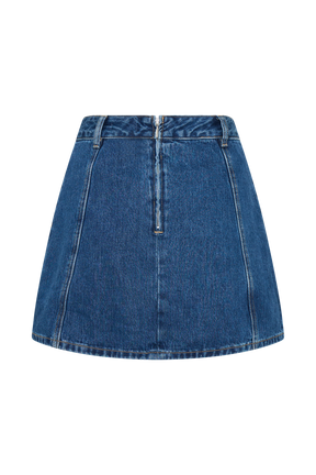 Rosalyn Mini Denim Skort - Dark Blue