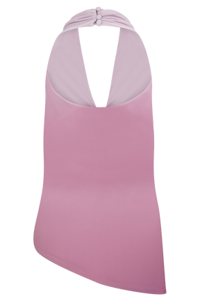 Safiya Asymmetrical Halter Top - Ombre Pink