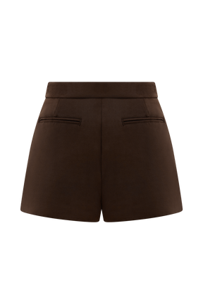 Sally Faux Suede Short - Milk Chocolate