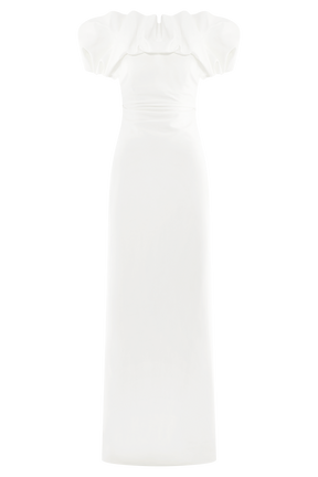 Sariya Sculptural Maxi Dress - White