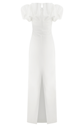 Sariya Sculptural Maxi Dress - White