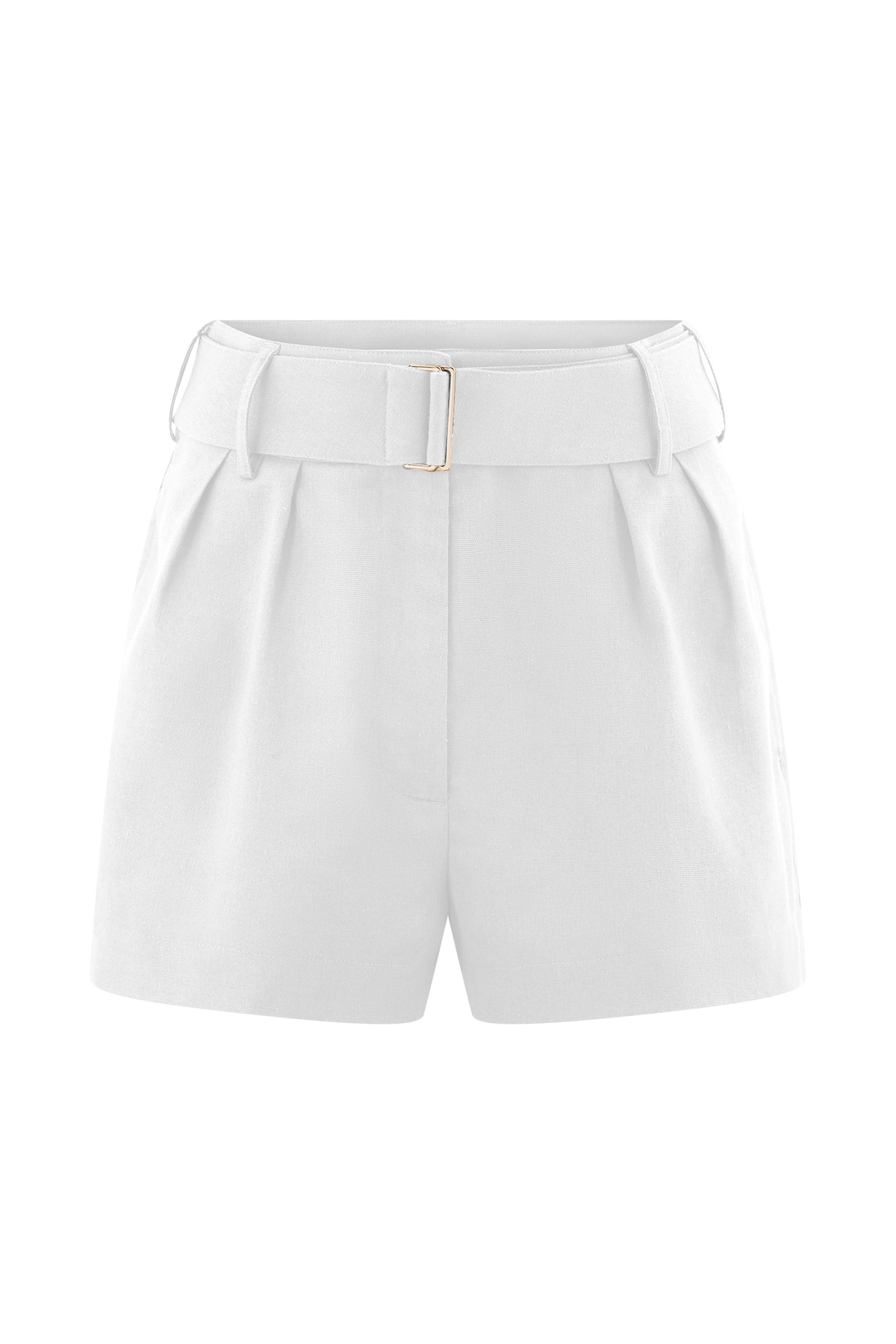 Scout Linen Belted Shorts - White