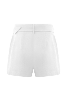 Scout Linen Belted Shorts - White