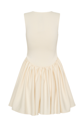 Sharon Scuba Jersey Mini Dress - Ivory