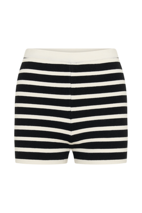 Tabitha Stripe Knit Shorts - Black/White
