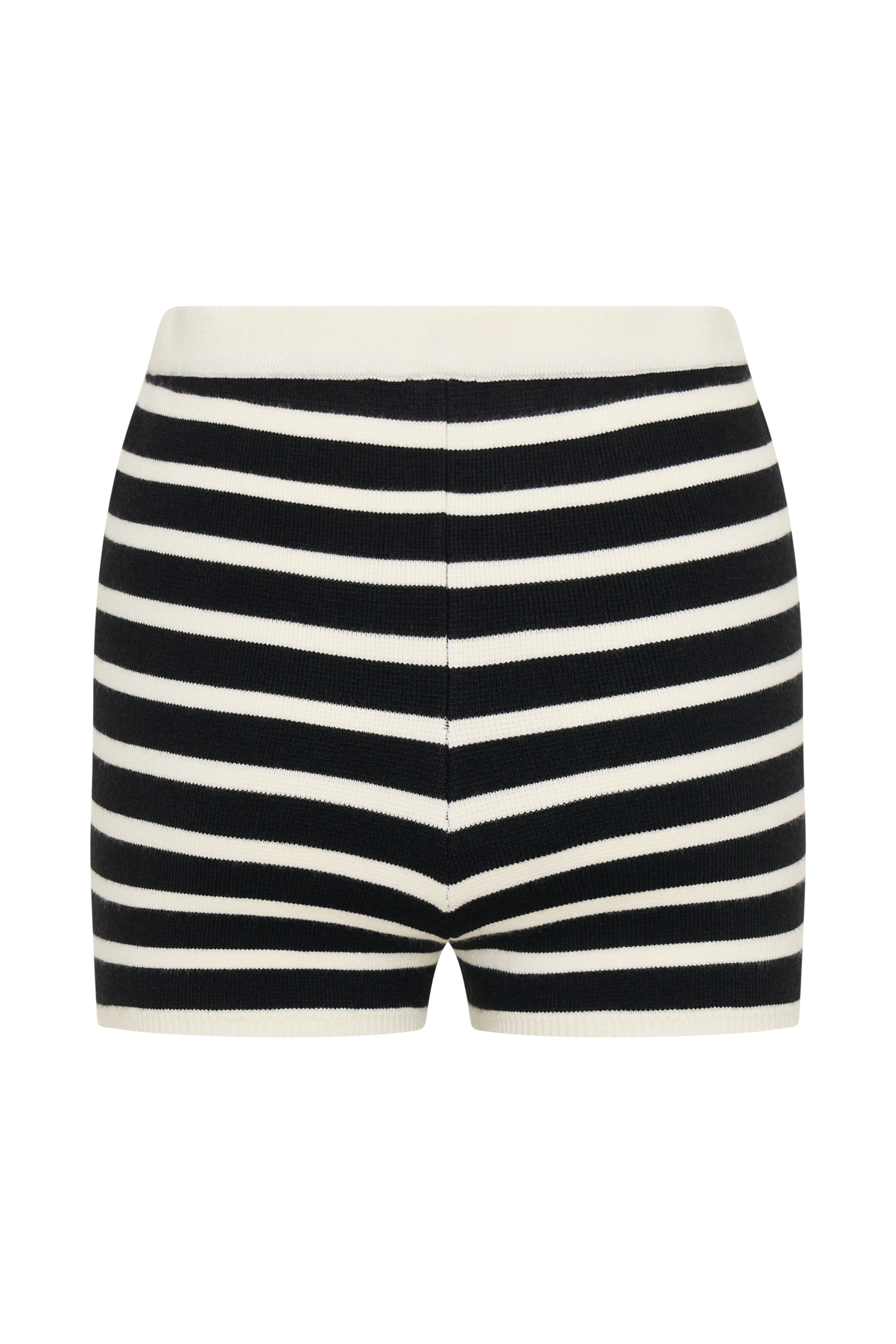 Tabitha Stripe Knit Shorts - Black/White