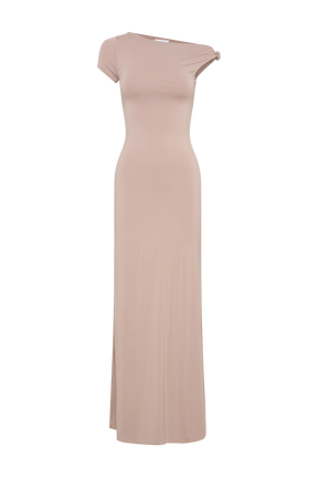 Tamsin Short Sleeve Modal Maxi Dress - Mushroom