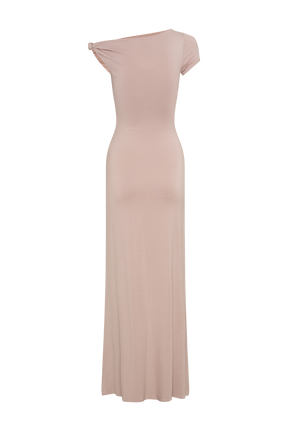 Tamsin Short Sleeve Modal Maxi Dress - Mushroom