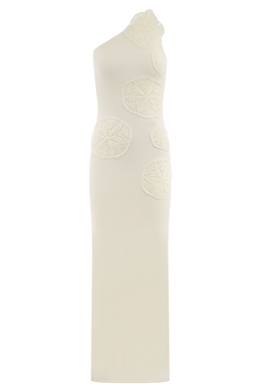 Teneika Crochet Knit Maxi Dress - Ivory
