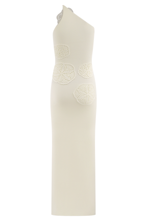 Teneika Crochet Knit Maxi Dress - Ivory