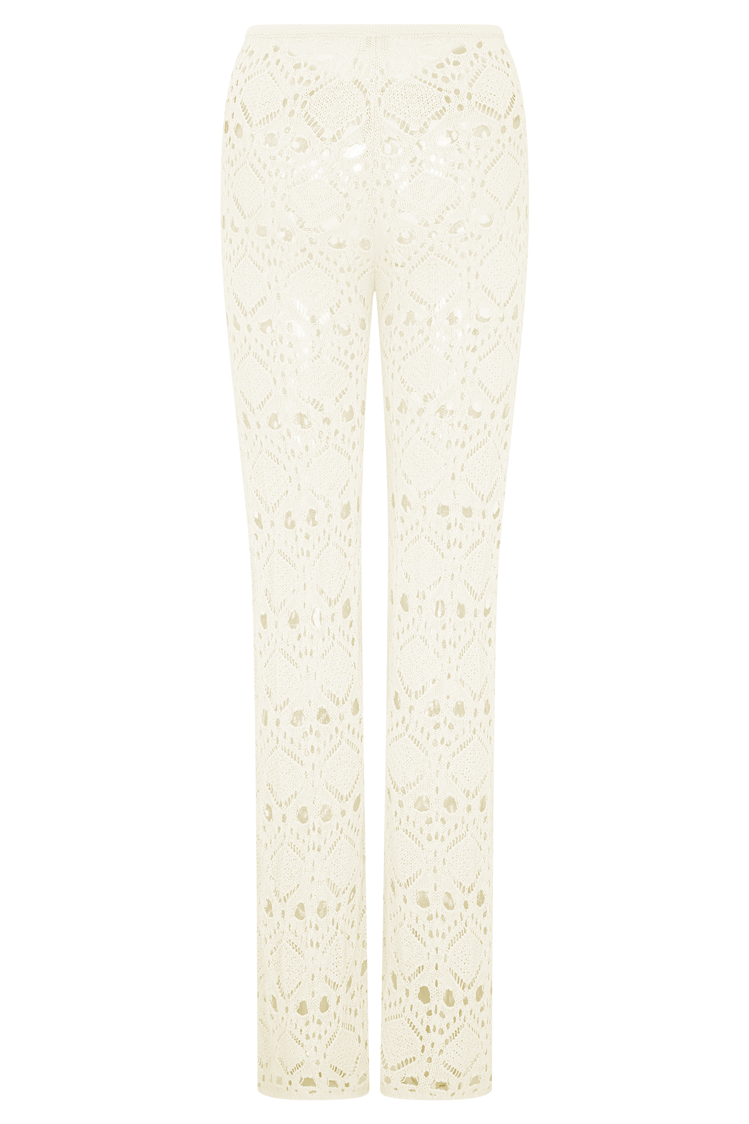 Trena Crochet Knit Pants - Ivory