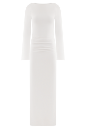 Vienna Slinky Cut Out Maxi Dress - White