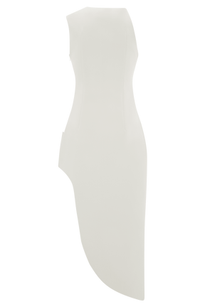 Virginia Suiting Embroidered Midi Dress - White