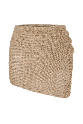 Waverley Metallic Knit Mini Skirt - Gold